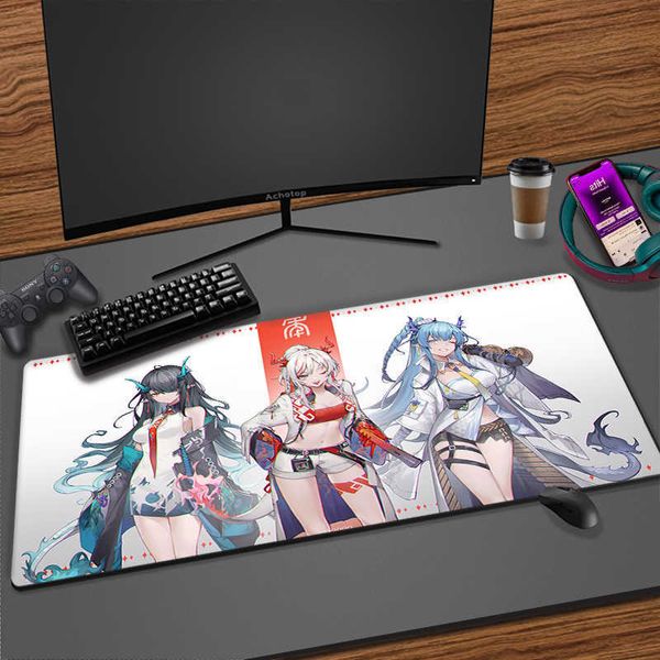 Мышиные накладки запястья отдыхает Arknights Anime Girls Game Game Mousepad XXL Extra Lize Mouse Pad Gamer Table Pad Pad Desk Desk Mat Accessories Carpet J230422