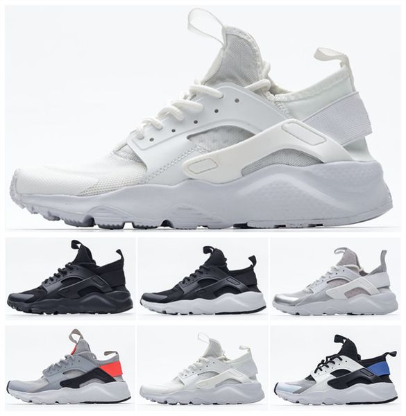 Huaraches 4 scarpe da corsa per uomo donna triple nero bianco rosso Huaraches 4s 1 mens trainer moda sneakers sportive runner taglia 5.5-11