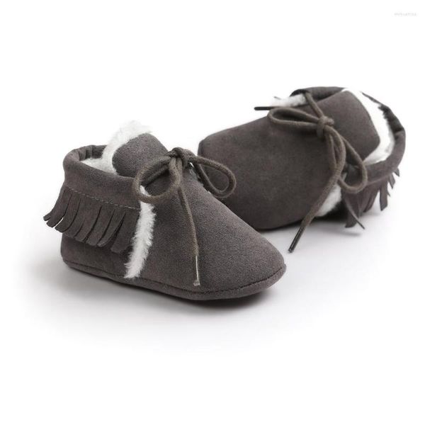 First Walkers Marke Baby Winter Warme Stiefel Weiche Sohlen Pu Wildleder Mädchen Jungen Krippenschuhe
