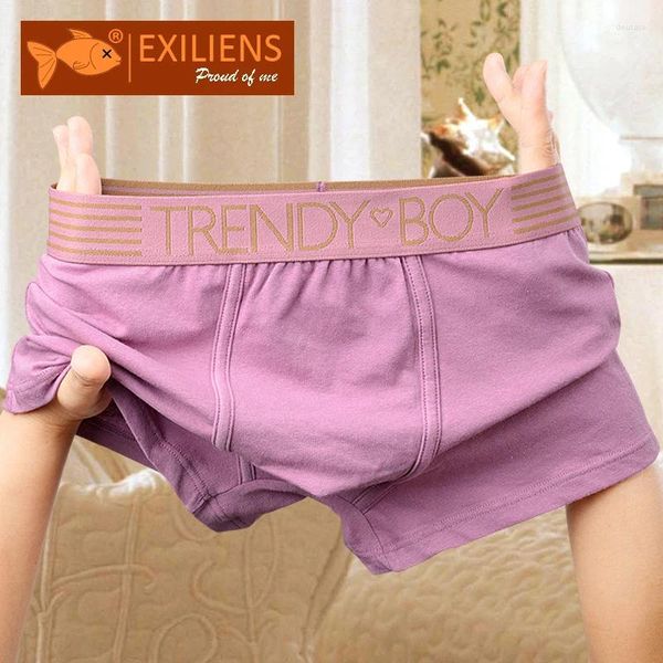 Трусы-боксеры EXILIENS TRENDY BOY, мужское нижнее белье, Calzoncillos, слипоны, мужские боксеры Cuecas Masculinas, мужские размеры плюс L-3XL, XLL5860