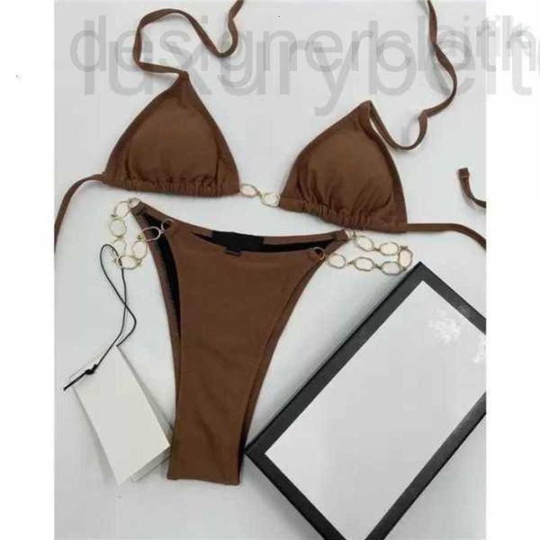 Costumi da bagno da donna firmati di lusso Designer da donna Bikini Sexy bikini da spiaggia Estate costume da bagno diviso Lettera di moda stampata con spalline Stile Siese One Piece 202s