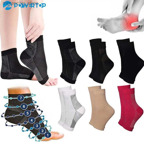 Supporto per caviglia 1 paio di calzini a compressione infusi in rame Supporto per caviglia Dolore Reli Calzini Piede Compressione anti-fatica Sport Running Calzini per yoga Q231124