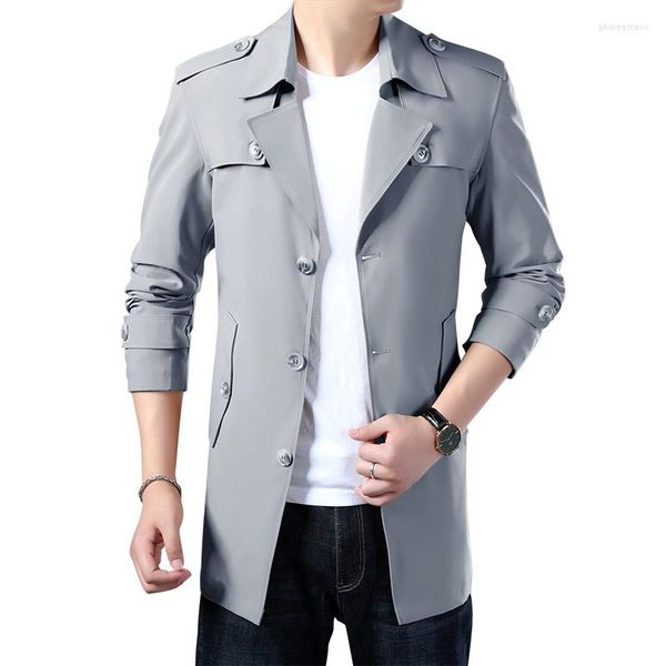 Giacche da uomo Mens Trench Coat 2023 Primavera Autunno Uomo Blazer Design Slim Business Casual Capispalla Abbigliamento maschileUomo