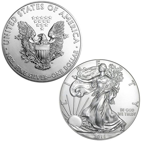 Altro Decorazioni per la casa Aquila americana Moneta d'argento Statua non magnetica 1 oncia Argento placcato 40 mm Decorazione commemorativa Non valuta Coll2749