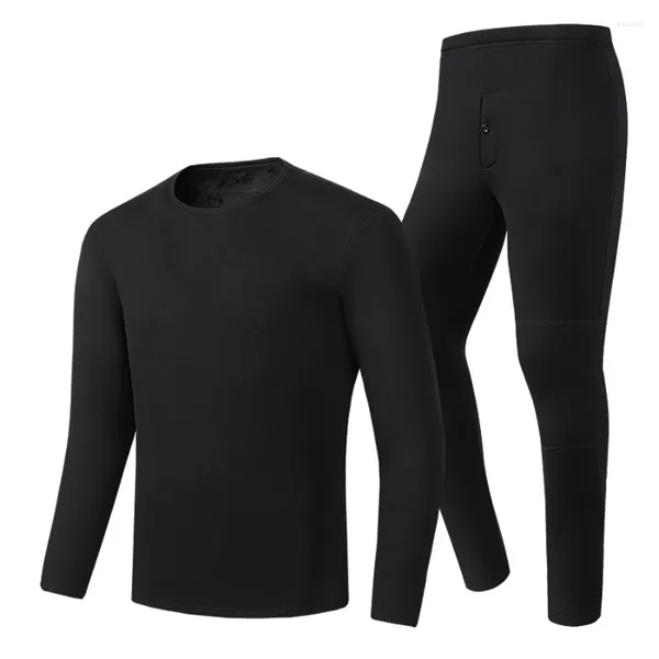 Damen-Nachtwäsche KOENVE Winter Smart Heating Unterwäsche-Set USB Warm Leggings Bottoming Shirt