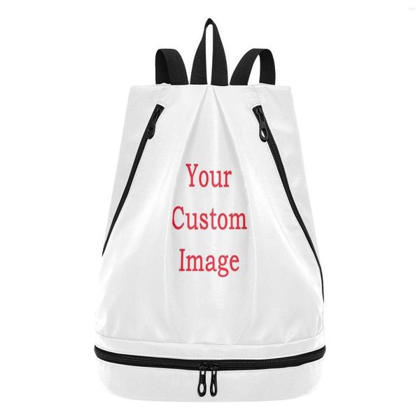 Bolsas de armazenamento 2023 Design Ginásio Bag do padrão de ginástica personalizada Propertício à prova d'água de grande capacidade esportiva Viagem de mochila equipamento de natação