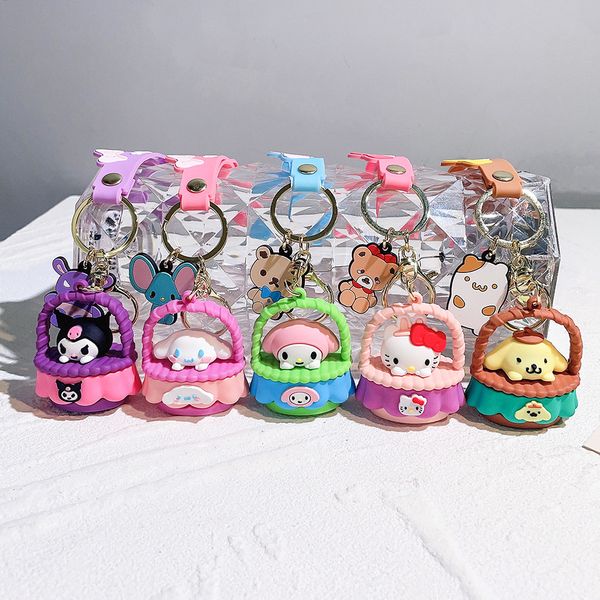 Moda Kawaii Cat stili Personaggio Gioielli Portachiavi Zaino Auto Moda Portachiavi Accessori regalo per bambini