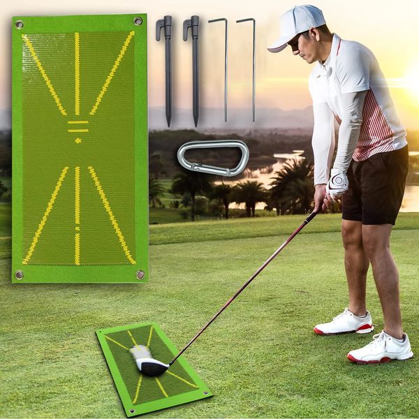 Outros produtos de golfe Tapete de treinamento de golfe para detecção de balanço Batting Ball Trace Detection Mat Swing Path pads Swing Practice Pads Golf Training Pad 231124