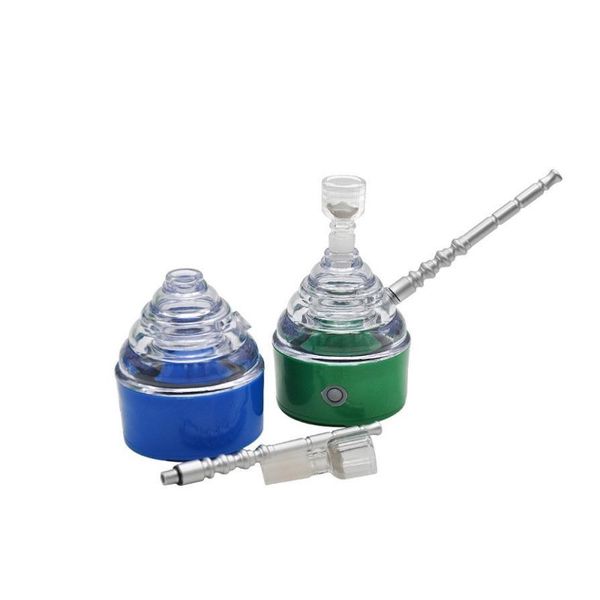 Tubos de fumo Tubo de vácuo eletrônico Criativo Tubulações de água elétrica Hookah Shisha portátil fumar canalizado para erva tabaco1576002 Drop D Otkaq