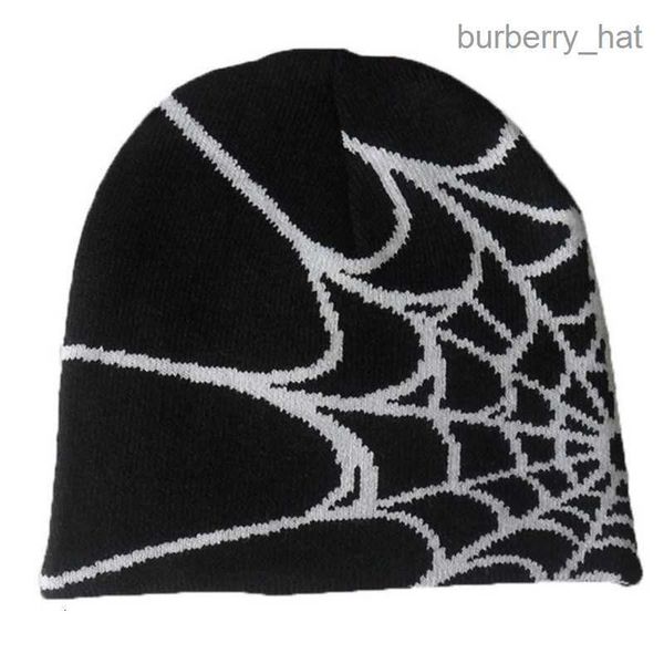 Gorro/Bonés de Caveira Gorros de Caveira Y2K Padrão de Aranha Gótica Lã Acrílico Chapéu de Malha Gorro Feminino Gorros Quentes de Inverno Masculino Grunge Hip Hop Casual Skullies Ao Ar Livre