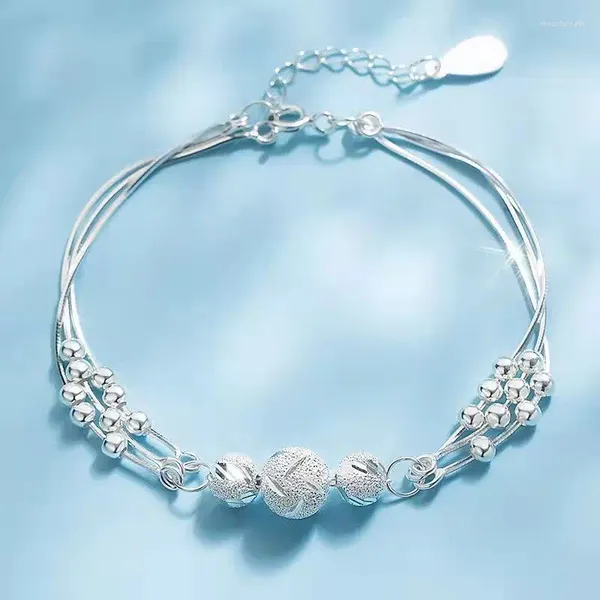 Braccialetti con ciondoli Gioielli di lusso placcati in argento Il significato di tre vite e braccialetti da donna di tendenza Regali di alta qualità
