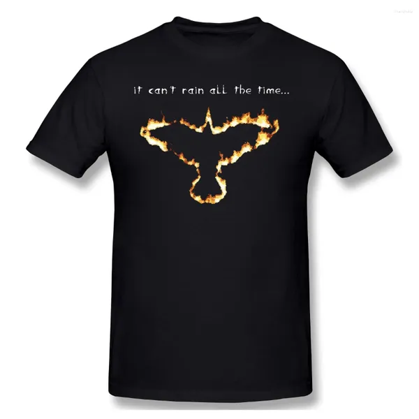 Camiseta masculina camisa de verão fogo corvo camiseta algodão preto espelho ofertas t