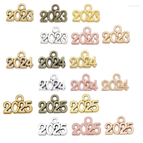 Charms 50/60 Stück Großhandel Nummer 20232024 Jahr Legierung Metall Souvenir Anhänger für DIY handgemachte Schmuckzubehör Herstellung 14 9mm