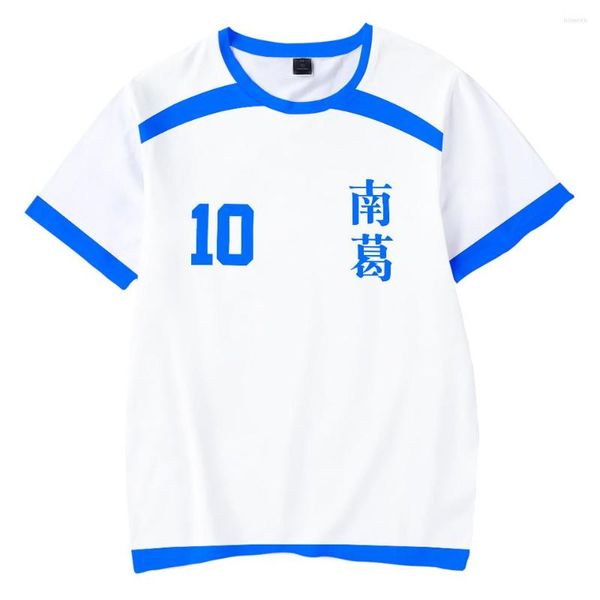 Herren T-Shirts Captain Tsubasa Rollenanzug Benutzerdefinierte Trainingsanzug Oansatz Männer Frauen Sommer Lässige Kurzarm T-Shirts Charakter Cosplay Tops