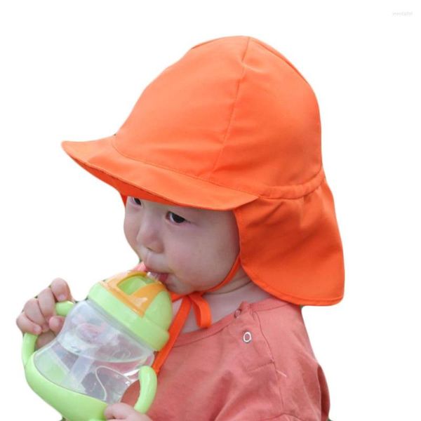 Berretti per bambini Cappello estivo per il sole Cappelli per bambini UPF 50 Protezione UV Spiaggia per bambini Collo Copri orecchie Tappo con coulisse regolabile