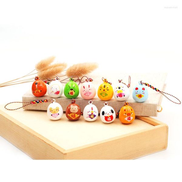 Charms 12styles Chineses Zodíaco Animal Fechar Jingle Bells Boa sorte charme infantil infantil Presentes Acessórios Jóias Crie descobertas