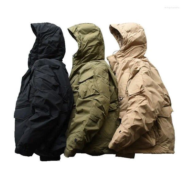 Jaquetas de caça multi bolso workwear algodão jaqueta japonês casual solto casaco quente ao ar livre equitação acampamento carga roupas