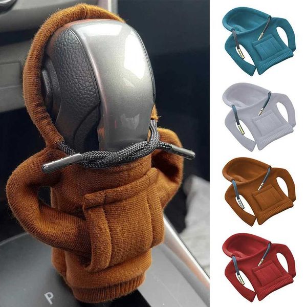 Moda hoodies botão de mudança de engrenagem do carro capa manual alça decoração capuz cobre acessórios interiores automáticos