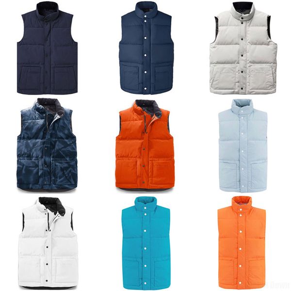 2023 Мужские жилеты, пальто, дизайнерская мужская куртка из жилета из канадского гуся, материал из перьев, свободное пальто, зимняя куртка для мужчин и женщин, уличное пальто XS-5XL