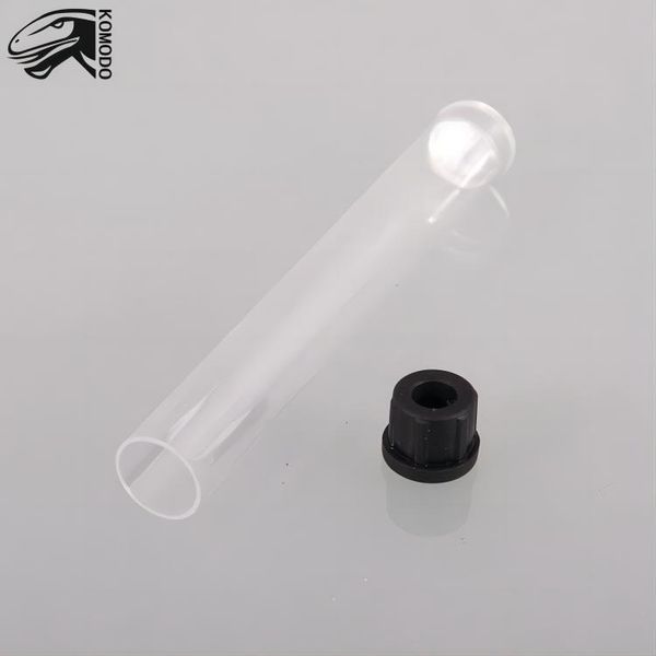 Acessórios de tubo transparente de plástico com tampa de silicone para proteção de embalagem de cartucho Vape 0,5ml 1,0ml Atomizador personalizável