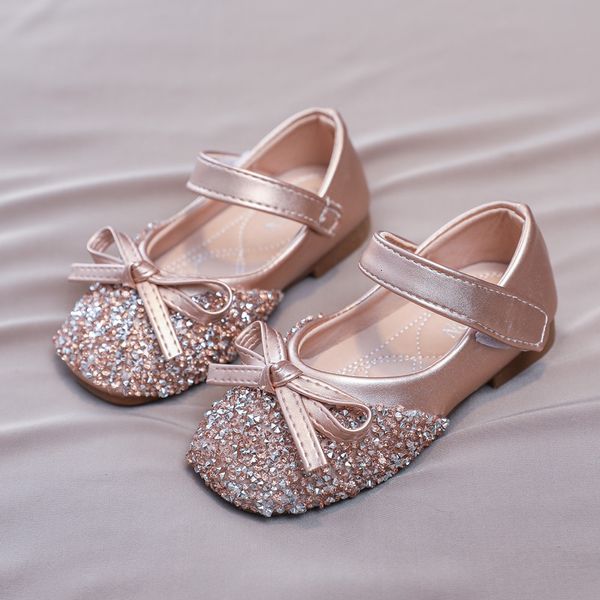 Turnschuhe Baby Mädchen Schuhe Leder Wohnungen Prinzessin Bling Kleid Für Party Hochzeit Bühnenshow Kinder Kleinkinder 230424