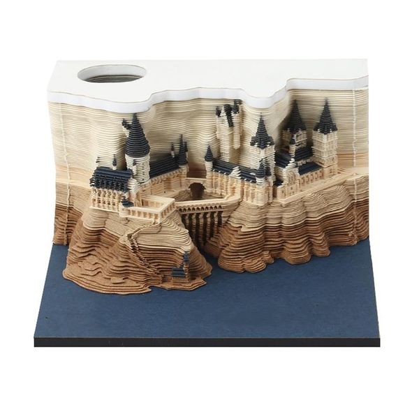 Omoshiroi Block 3D-Notizblöcke, Neuheit, berühmter Film, Baustein, 3D-Notizblock, Harry-Design, Weihnachtsgeschenk 210318306W