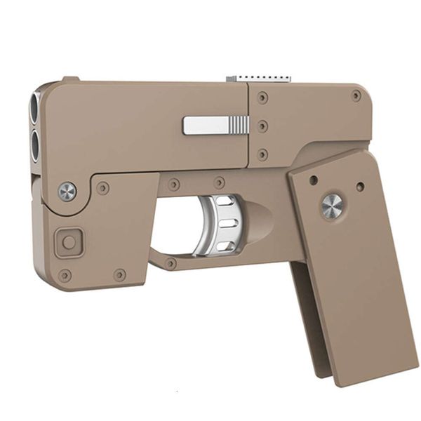 Pistola de munição macia dobrável para celular, pistola de brinquedo simulada para crianças e meninos com lançamento de spray