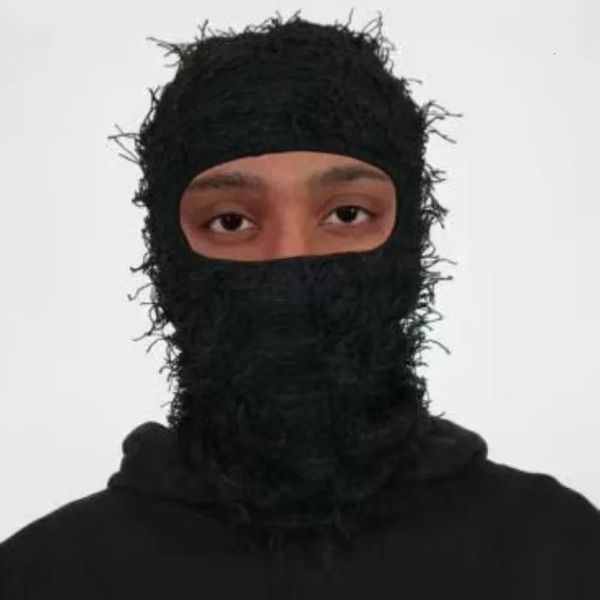 Moda yüz maskeleri boyun gaiter balaclava sıkıntılı örgü tam yüz kayak maskesi shiesty maskesi kamuflaj balaclava pozzy balaclava ski balaclava 231124