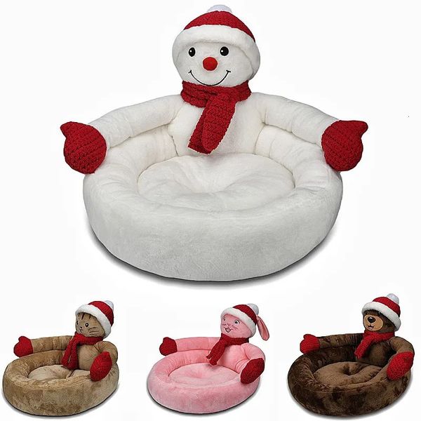 Canis Canetas Cartoon Christmas Style Dog Bed Macio e Quente Pet Nest para Cães Pequenos e Médios 231123