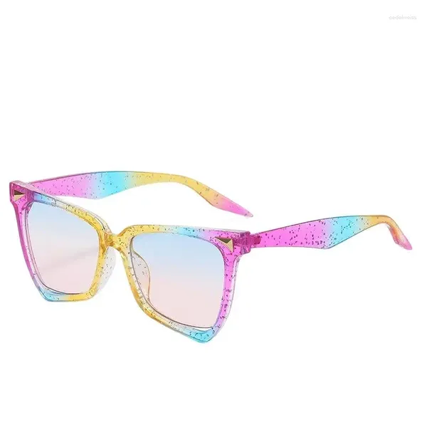 Óculos de sol 2023 Oversized Cat Eye Mulheres Moda Grande Quadro Quadrado Óculos de Sol para Homens Retro Trendy Cateye Eyewear