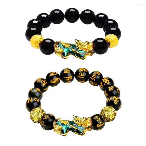 Strand Pixiu Bracelet Mantra traz boa sorte e riqueza Fé com Bracelets chineses antigos de animais antigos