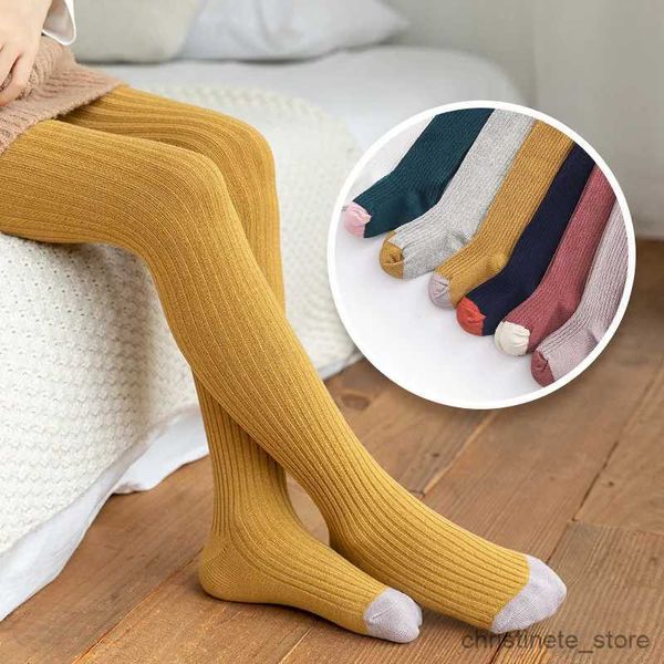 Crianças meias meninas bonito animal bebê menina da criança meia primavera outono de malha crianças meia-calça algodão dupla agulha collants meninas