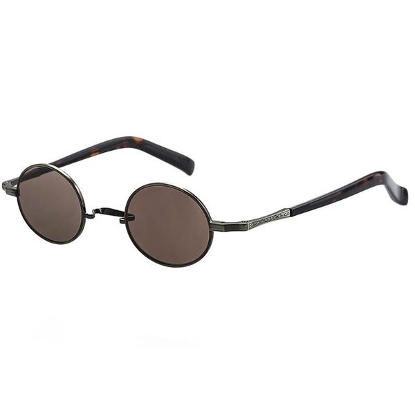 Occhiali da sole Vazrobe Occhiali da sole rotondi in vetro da uomo vintage da donna con lenti in pietra di cristallo naturale Occhiali retrò Steampunk NarrowSunglasses