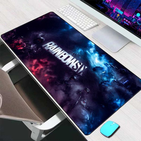 Mauspads Handgelenkauflagen Rainbow Six Siege Mauspad Großes Gaming-Zubehör Mauspad Tastaturmatte Schreibtischunterlage Computer Mousepad PC Gamer Laptop Mausepad J230422