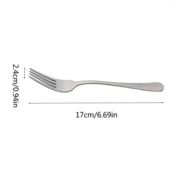 Forks Akşam Yemeği Tine Meyve Paslanmaz Çatal Masa Dört Çatal Çelik Restoran Set Salata Tutması Mutfak 6 PCS Tatlı Uzun