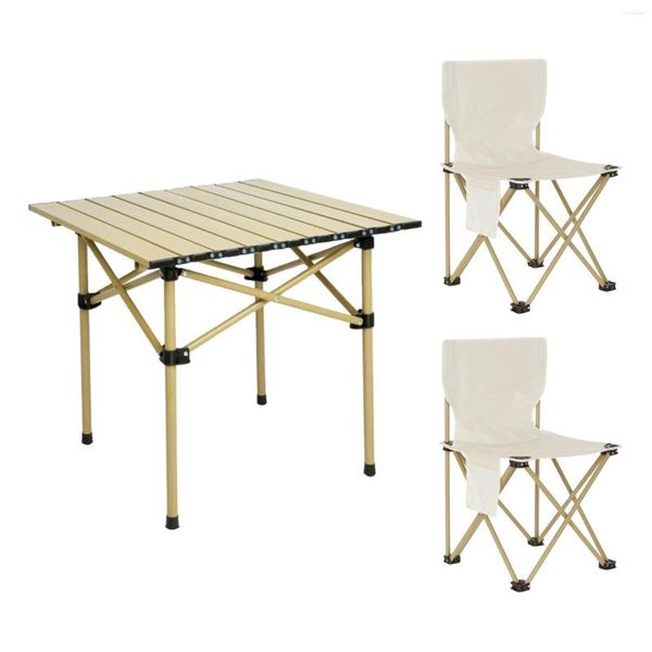 Mobili da campeggio Sedie da tavolo pieghevoli da campeggio Set sedia Oxford Mat Beach Coffee