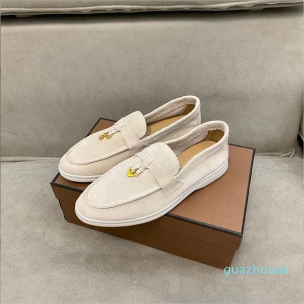 Scarpe eleganti in pelle scamosciata mocassini in pelle di vitello Designer Donna Scarpe da uomo da donna vestito pigro sneakers casual slip on flats scarpa da driver in pelle