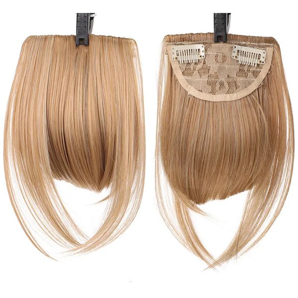 Pony MANWEI Synthetische Pony Hitzebeständige Haarteile Haar Frauen Natürliche Kurze Schwarz Braun Pony Haar Clips Für Extensions 231123