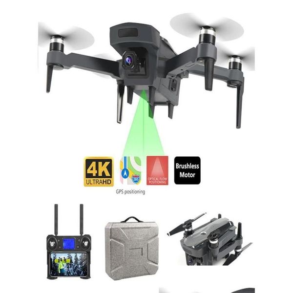 Droni Nuovo Drone K20 Gps Con 4K Hd Doppia Fotocamera Motore Brushless Wifi Fpv Smart Professional Pieghevole Quadcopter 1800M Rc Distanza di Caduta Otvee