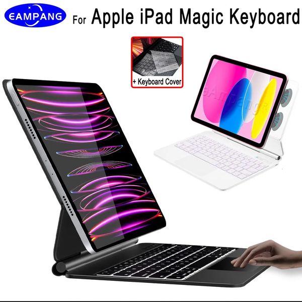 Combo tastiera e mouse Retroilluminazione magica per iPad 10 10th Pro 11 129 Air 4 5 109 Custodia spagnola coreana AZERT araba RU 231123