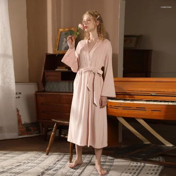 Kadınların Pijamat Batyalı Velor İki Parça Setleri Nightwear Sıcak Velvet Nightgown Robe Kadınlar Sonbahar Kış Pembe Bowknot Gece Elbise