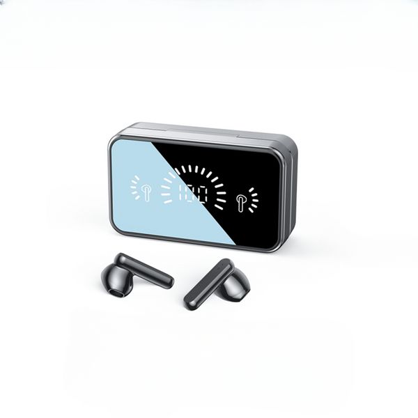 Новые наушники Bluetooth 5.3 TWS Беспроводные наушники с зеркальным дисплеем Стерео музыкальные наушники спортивные водонепроницаемые мини -наушники