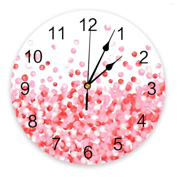 Orologi da parete Pink Bubble Balloon Soggiorno Decorazione Orologio Art Orologio rotondo silenzioso per la decorazione domestica