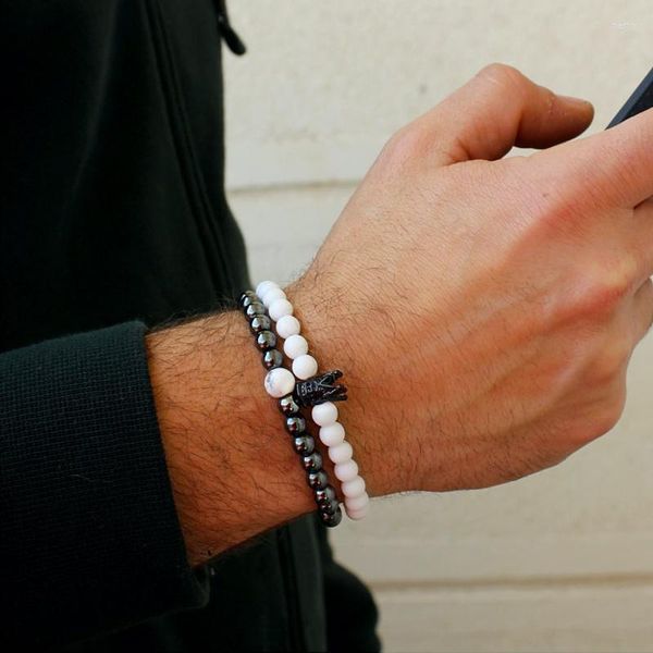 Bracelets de charme Crown Ball Crown Men Bracelet Sets