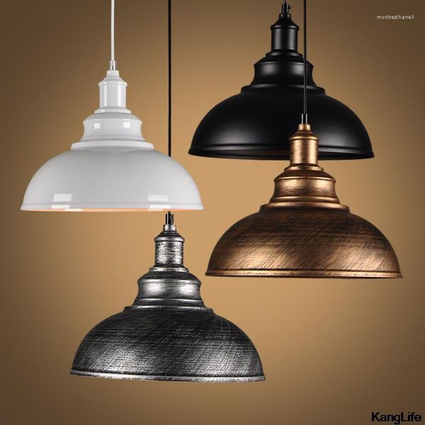 Lâmpadas pendentes de 30-40cm de lustre da sala de estar decorativa de estilo industrial e27 luminárias de lâmpada led luminárias retro