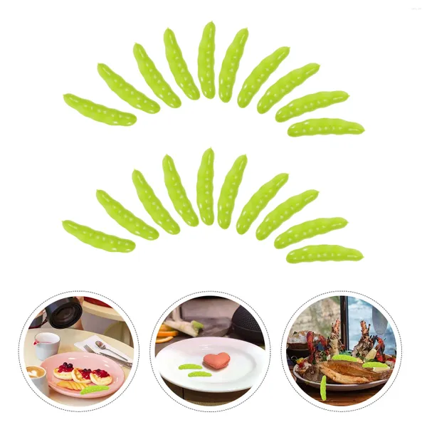 Декоративные цветы Поддельные зеленая фасоль Искусственные овощи Пластиковые бобы Имитация еды Реалистичные фрукты