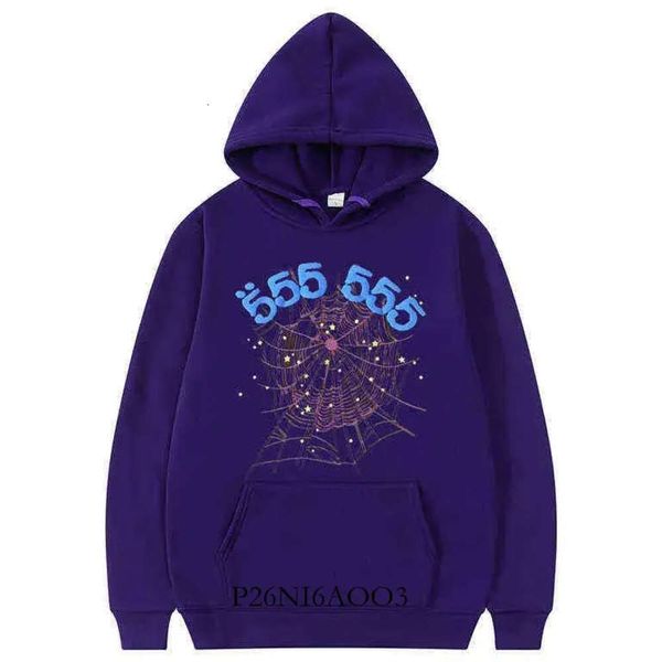 Mens hoodies rapçi suyu wrld hip hop baskı kapüşonlu kapüşonlu melek numarası hoodie erkek kadın yüksek kaliteli örümcek web desen sweatshirt unisex 507