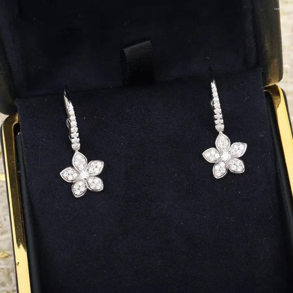 Ohrstecker Klassische Qualität Splitter 2023 Europäischer Luxusschmuck für Frauen Kirschblüten Blumen Eardrop