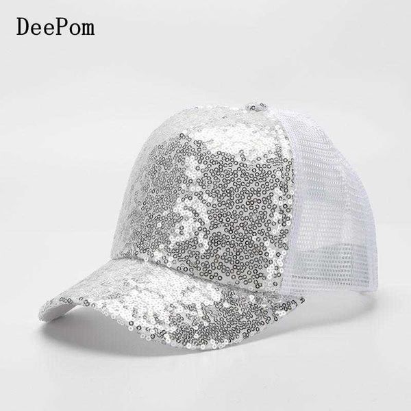 HATS DEEPOM MESH DE CRIANÇAS MENINAS MENINAS BASEBOL BASEBOL CRIANÇAS CRIANÇAS AO ANTERO ESPORTE Caps Shiny Dance Show Moda Ajustável P230424