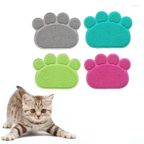 Lettiera per gatti Lettiera per lettiera Pieghevole per alimenti per animali Tappetini in PVC Facile da pulire Impermeabile antiscivolo Gatti Pad Catcher Feeding Bowl Bottom